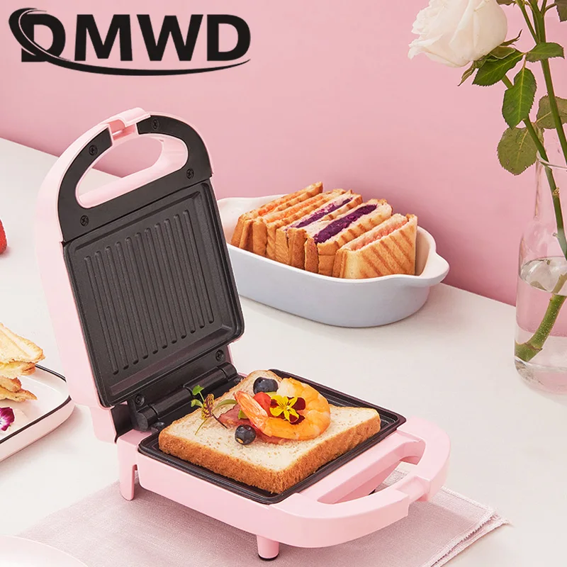 JIQI Mini Electric Sandwich Maker Waffle Maker Toaster Baking