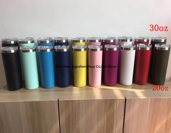 

50pcs 20oz 30oz Tumbler Double Wall Stainless Steel Vacuum Tumbler Vacuum Insulated Straight Cups Flask Beer Coffee Mugs