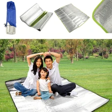 Алюминиевая фольга открытый пляж вечерние Пикник трава одеяло Кемпинг коврик подушка