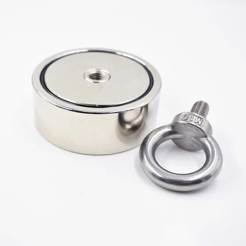 

Strong Neodymium Magnet Double Side Search Magnet Hook Super Power Salvage Fishing Magnetic D74x28Mm 150Kgx2 Stell Cup Holder