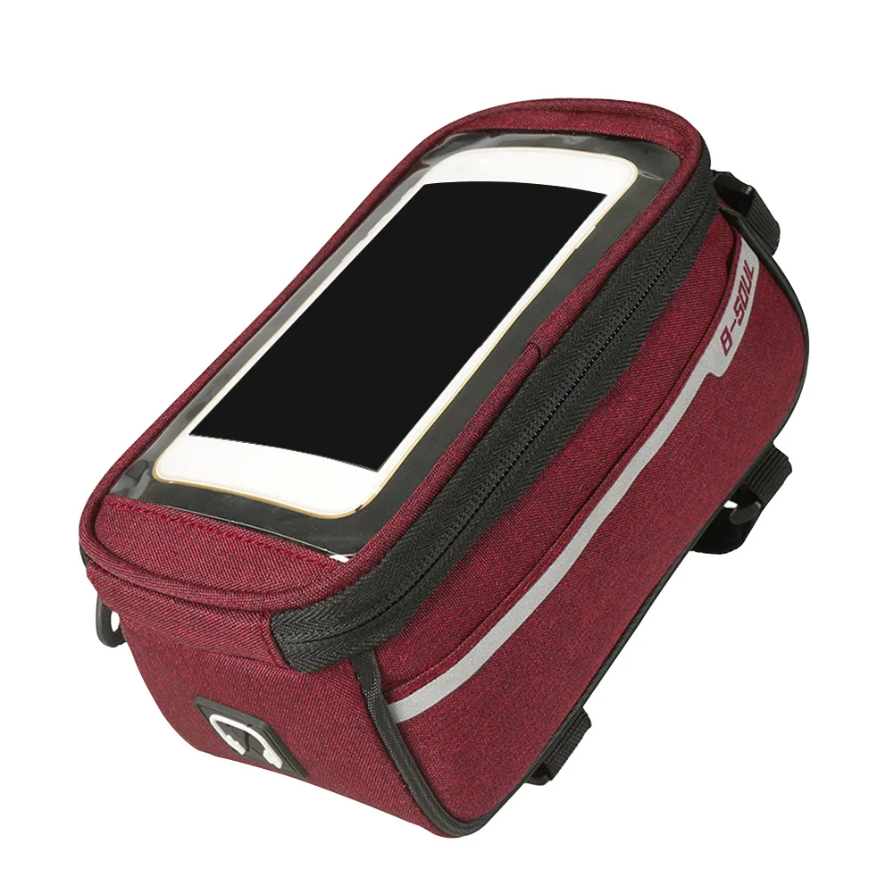Красный Pannier удобный велосипедный компактный держатель для телефона для велосипеда сумка для велосипеда практичная передняя рама для наружного крепления Повседневная мини - Цвет: Красный