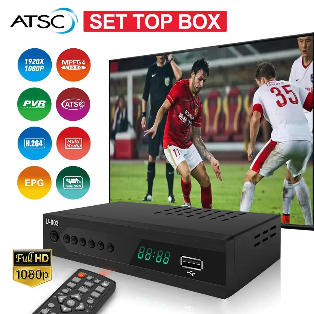 UBISHENG ATSC ТВ-приставка atsc u-003 USB2.0 для PVR 3 0 высокое качество full hd телеприставка