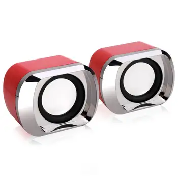 

USB Notebook Speaker Wired Stereo Mini Computer Speaker for Desktop Laptop Notebook PC MP3 MP4 3.5mm AUX