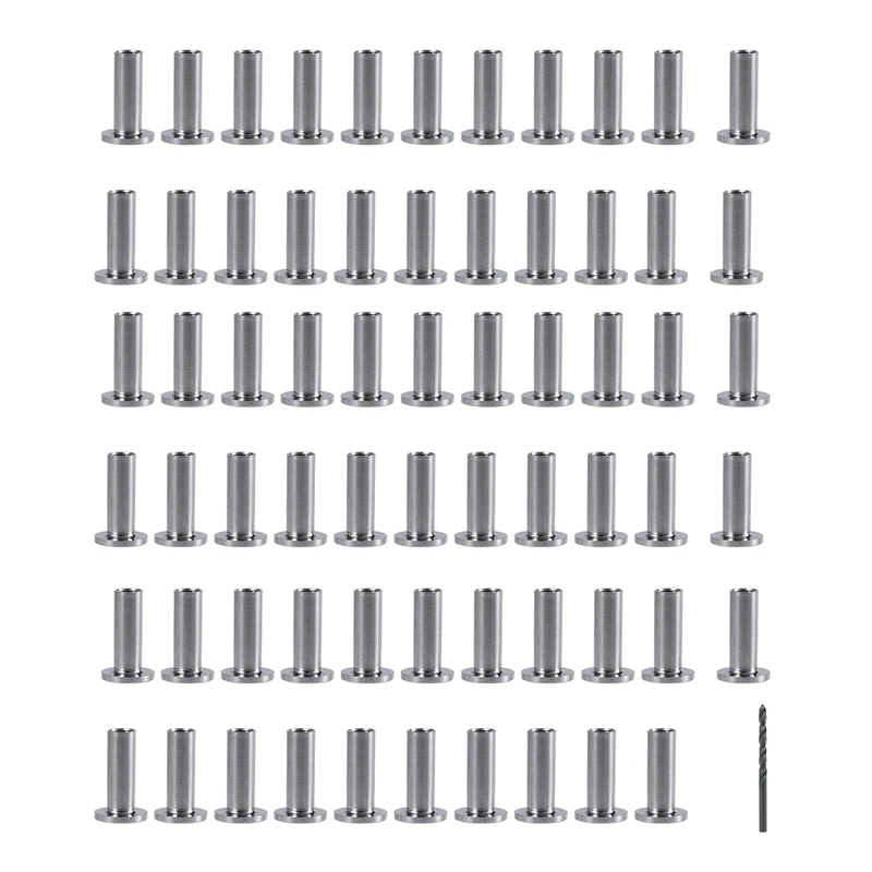 

1 Set 65 Pcs Stainless Steel Protector Sleeves with Drill Bit for 3/16 Inch Cable Railing, Stainless Steel T316 Marine Grade Rus