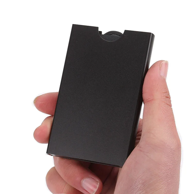 Rfid Противоугонная щетка, алюминиевая посылка для карт, автоматическая визитная карточка, роскошный держатель для кредитных карт для мужчин и женщин