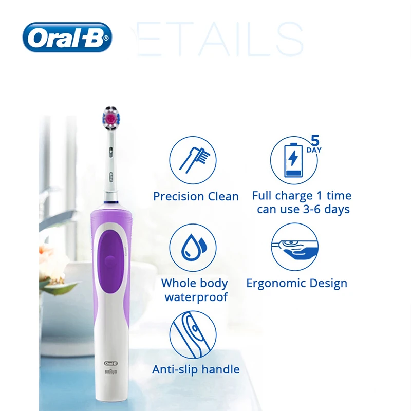 Oral B Electric Toothbrush Rechargeable Vitality Adult Toothbrush or Replacement Teeth Brush Heads Imported from German Oral B Electric Toothbrush Rechargeable Vitality Adult Toothbrush or Replacement Teeth Brush Heads Imported from German