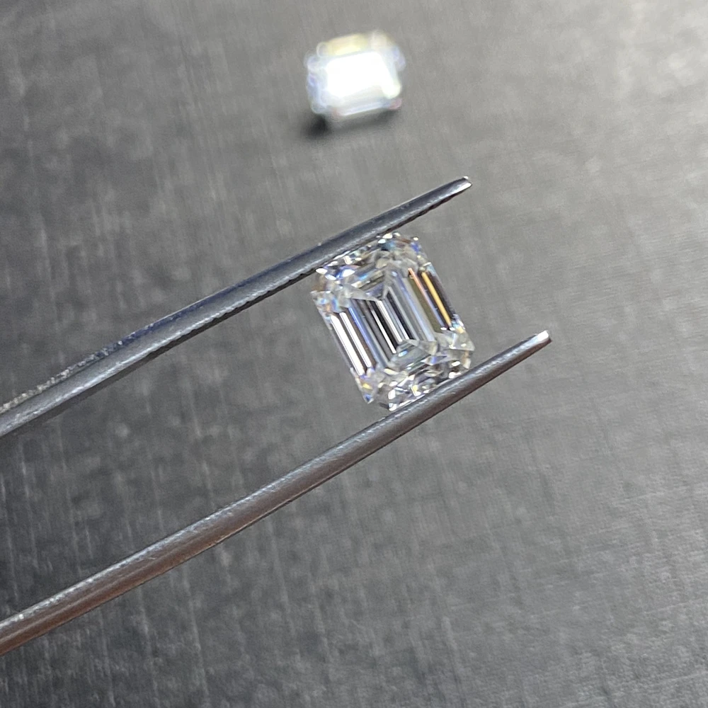 6 cts изумрудная огранка Высокое качество 10*12 мм VVS1 лабораторный созданный