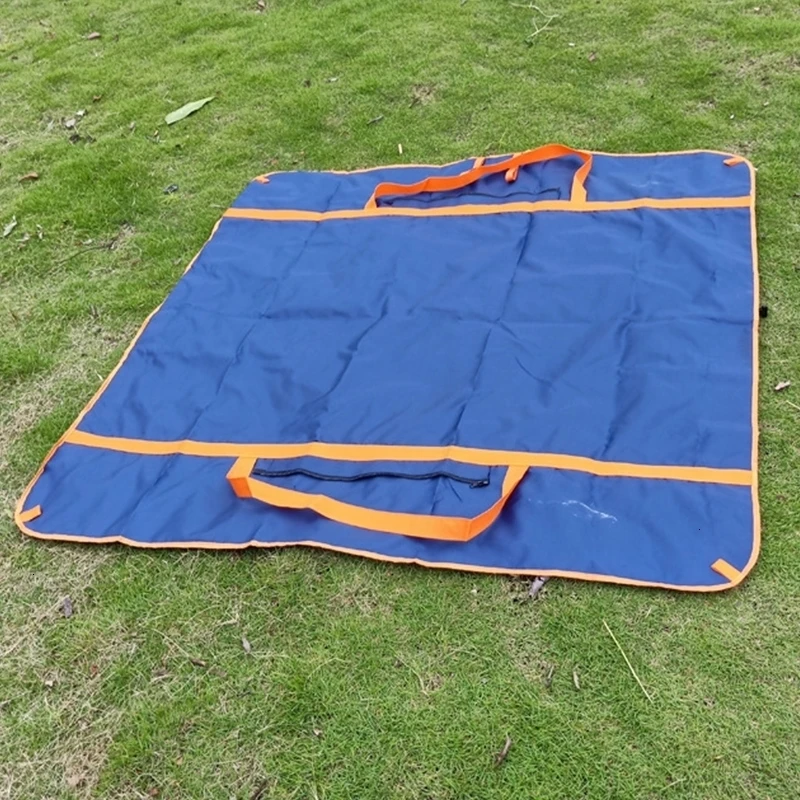 2 in 1Multifunctional SquareOutdoor Foldable Mat Waterproof Dampproof Mat for Camping Hiking Beach Travel Bag Outdoor Accessory