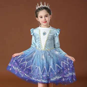 

Elsa 2 Girl Princess Dress Kids Dresses for Girls Toddler Cospaly Tutu Dress Teen Baby Birthday Ball Gown Clothes Spring New 3 4