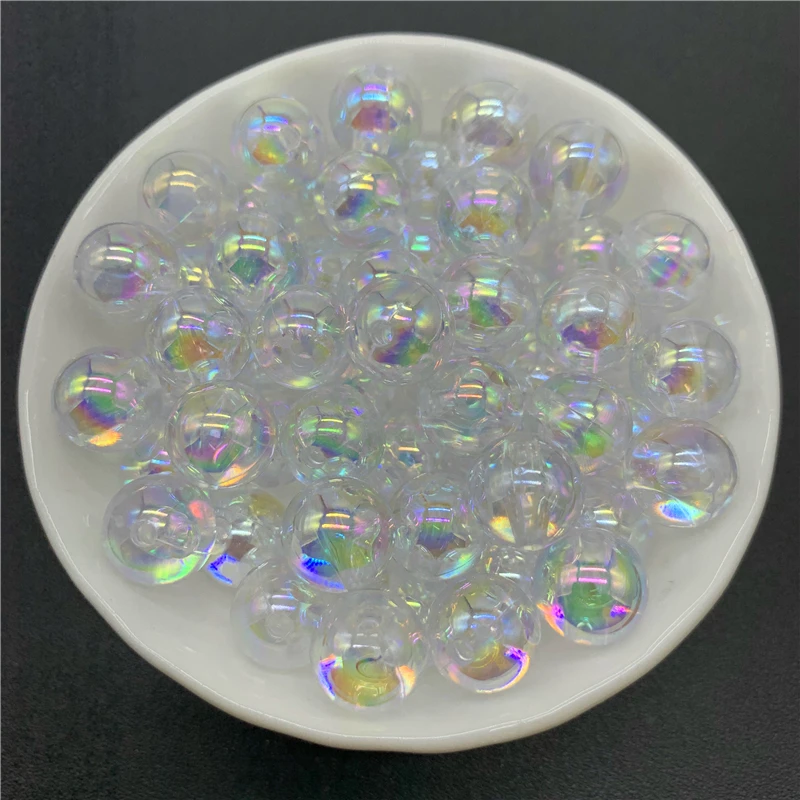 Acrylic Beads 4mm 5mm 6mm 8mm 10mm ABS Round Shape Spaced For Jewelry Making