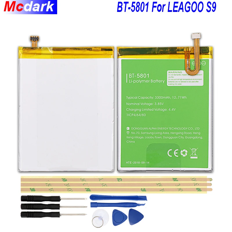 Mcdark 3300 мАч для LEAGOO S9 мА/ч. аккумулятор аккумуляторная батарея AKKU ACCU PIL мобильный