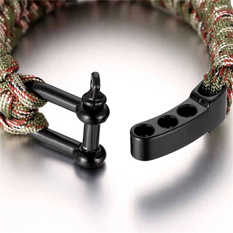 Noter Bracciale Paracord Da Uomo Scorrevole E Regolabile Braslet Nautico Homme Bracciale Avvolgente Stile Semplice Accessori Hombre Pulseria - Foto 8