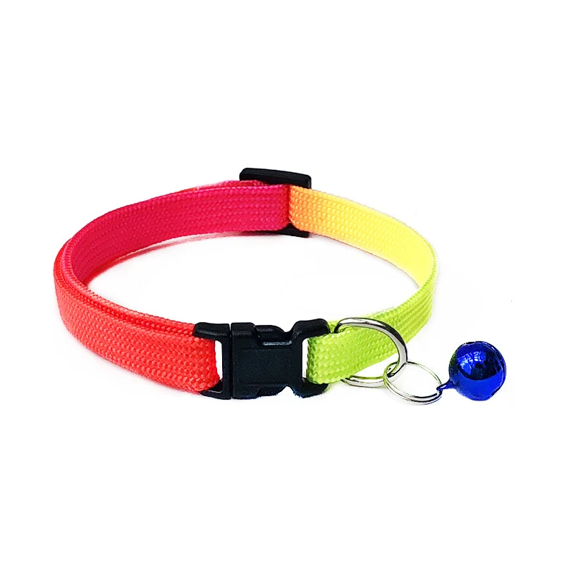 Breakaway Cat Collar with Bell, Mixed Colors Cat Collars - Ideal Size Pet Collars for Cats or Small Dogs