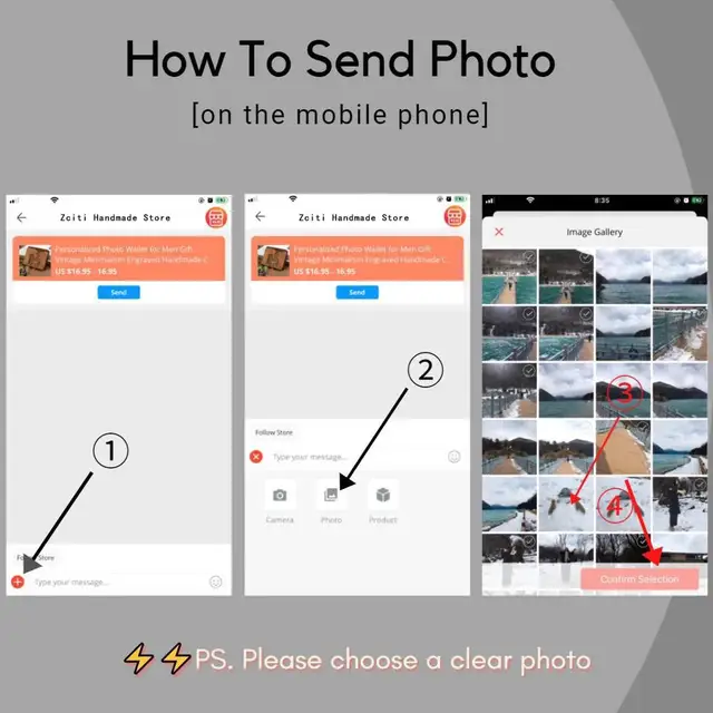 Customized Photo Wallet Personality Fashion Ladies Long Large-Capacity Synthetic Leather Double Zipper Clutch Mother's Day Gift 6