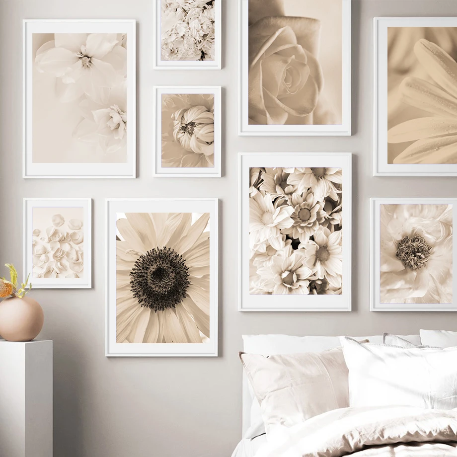 

Fashion Flower Petal Wall Poster Nordic Botanical Floral Print Scandinavian Canvas Painting Contemporary Art Picture Home Decor