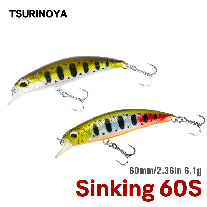 Тонущая рыболовная приманка TSURINOYA 60S в форме гольяна DW67 60 мм 6 1 г Джеркбейт Лидер
