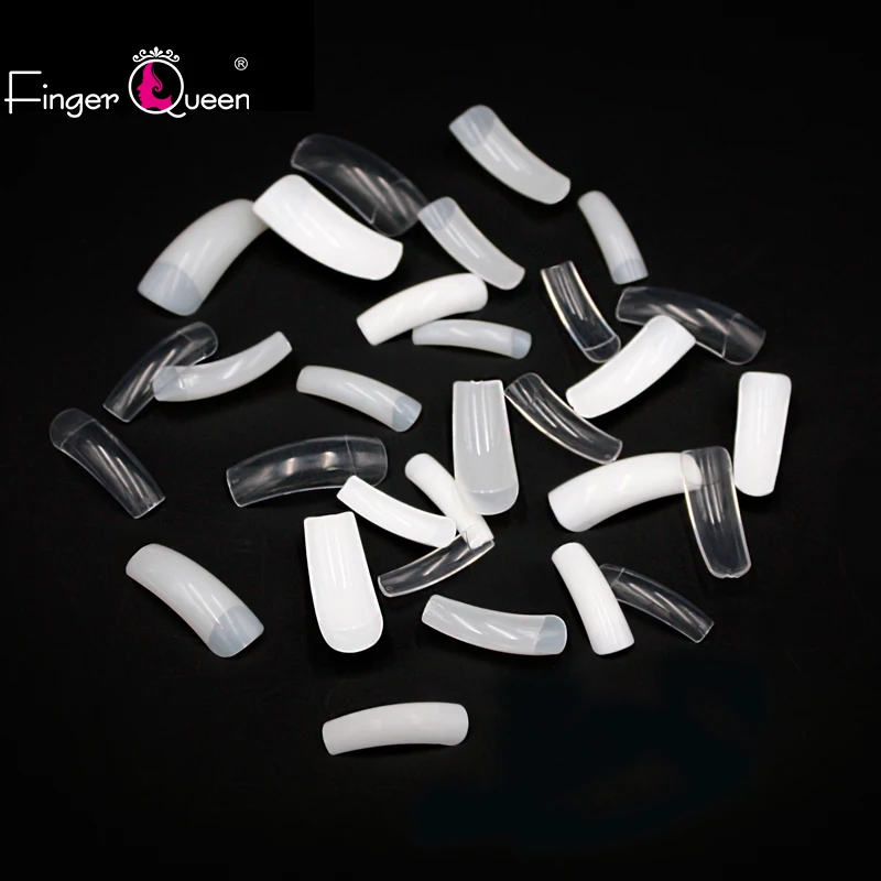 Накладные ногти, 500 шт, половинное покрытие, прозрачные/натуральные/белые, подходят для профессионального салона или самостоятельного личного использования, нажмите на ногти