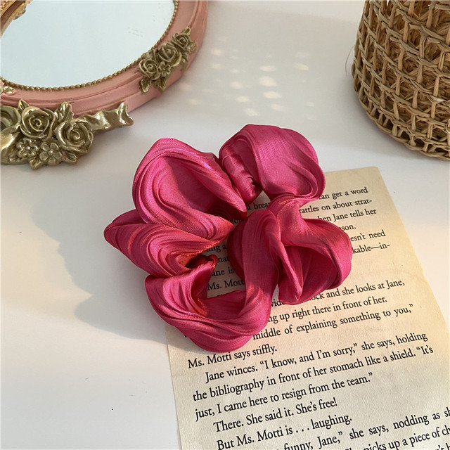 Silk Rainbow Scrunchies For Women Girls Gum Hair Tie 1PCS Hair Rope Rubber Bands Ponytail Hold Hair Accessories