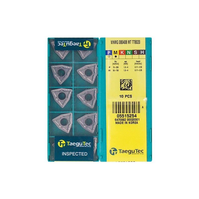 WNMG080408 MT TT8020 100% оригинальная твердосплавная вставка TAEGUTEC лучшего качества 10