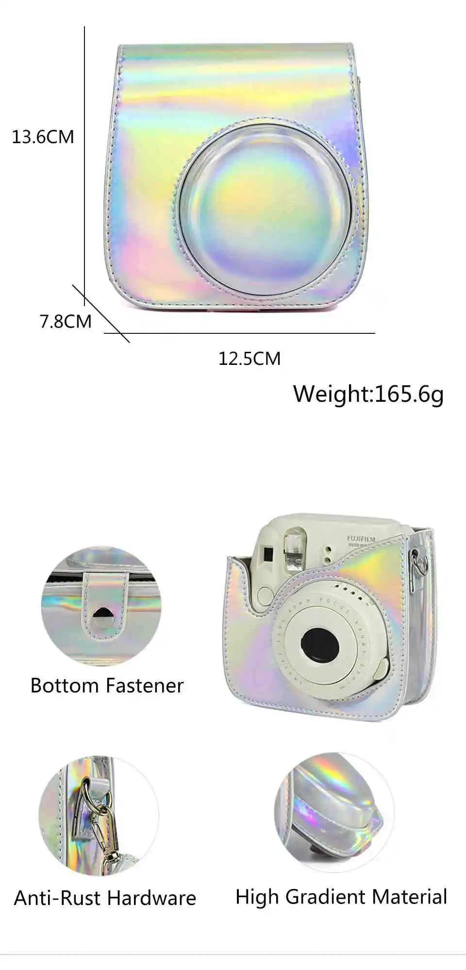 CAIUL миниатюрная сумка под камеру для Fujifilm Instax Mini 9 8 мгновенная пленка камера защитная премиум камера PU кожаный чехол аксессуары набор