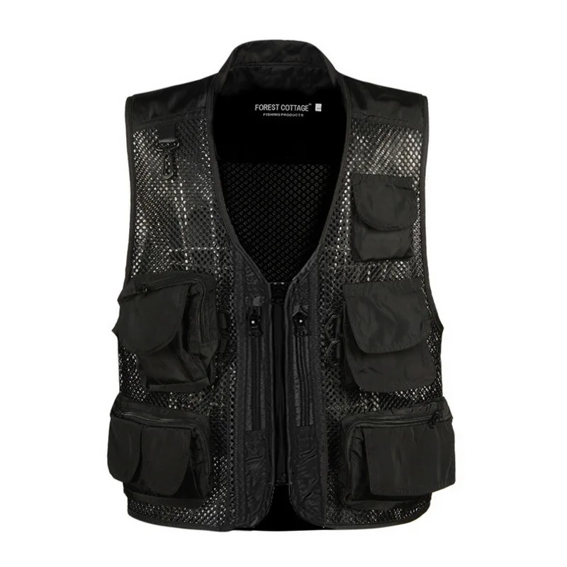 

2020 AUTUMN Spring Clothes Sleeveless Jacket Denim Vest Men's Photography Fish Thin Waistcoat Plus Size XL-4XL 5XL 6XL 7XL