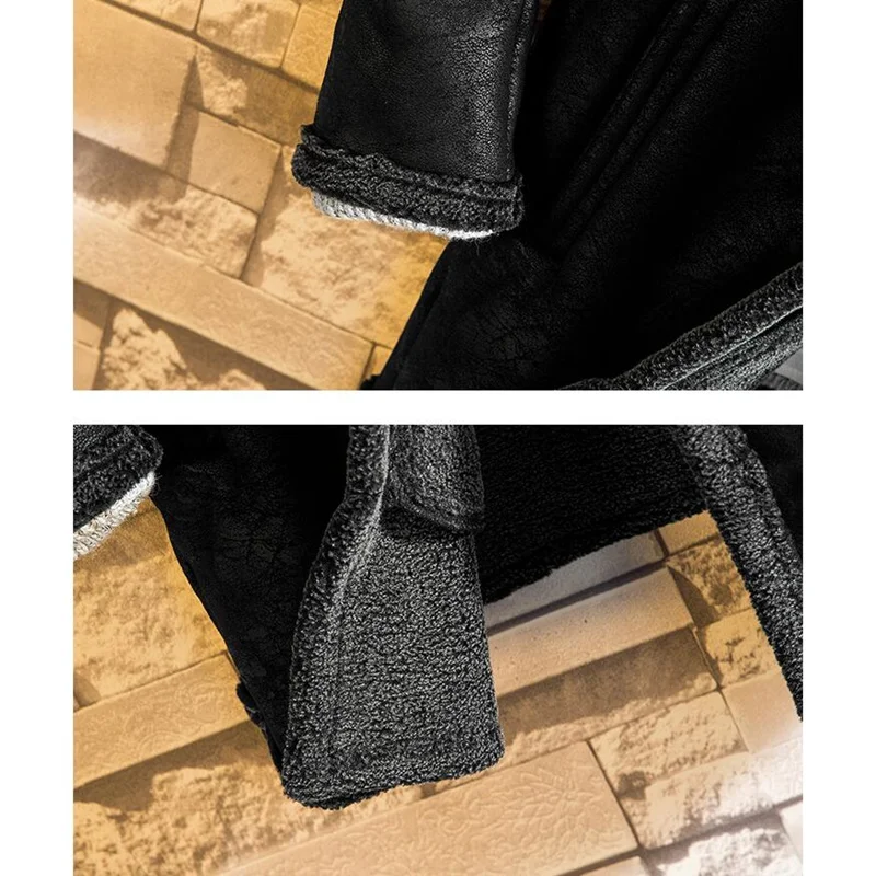 Reviews 2019 New Winter Motorcycle male Leather Jacket Men Windbreaker PU Jackets Male Outwear Warm PU Baseball Jackets Size S-4XL