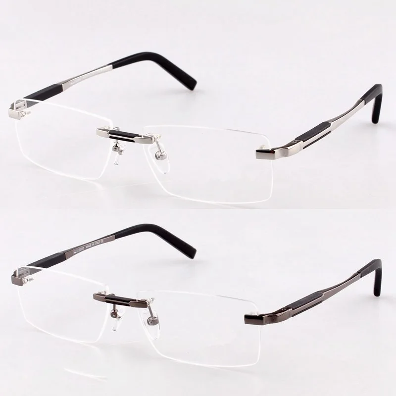 Evove Rimless Brand Eyeglasses Men Frameless Glasses Frame Man Spring Hinge Eyewear Spectacles for Prescription Lens | Аксессуары для