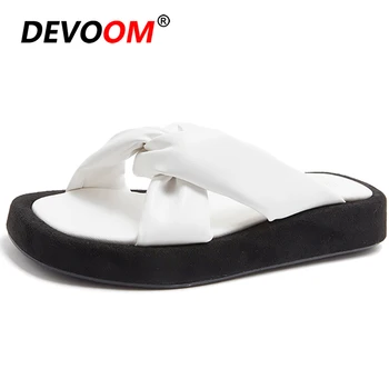 

2020 Summer House Slippers Flat Sandals Women Soft Platform Slippers Slides Women Leather Beach Slipper Ladies Shoes Flip Flops