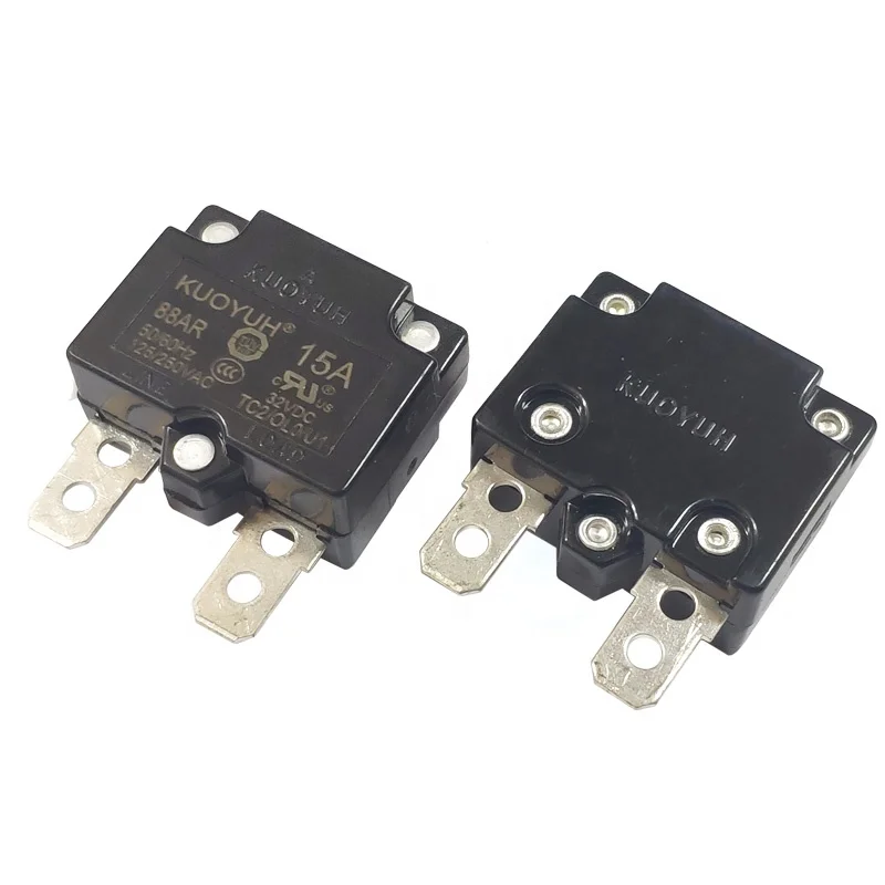 1Pcs Breaker KUOYUH 88AR Series 3A 4A 5A 6A 7A 8A 9A 10A 11A 12A 15A 17 18A 20A 24A 25A Self-Recovery Current Overload Protector