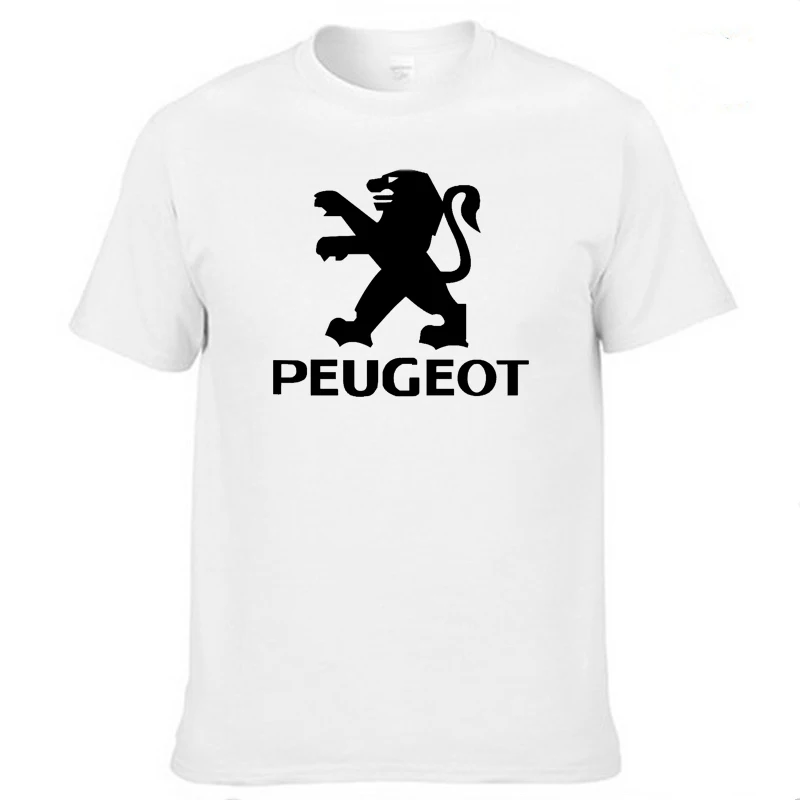 Мужская футболка с коротким рукавом с логотипом автомобиля peugeot летняя повседневная мужская однотонная хлопковая Футболка модная хип-хоп Harajuku мужская одежда