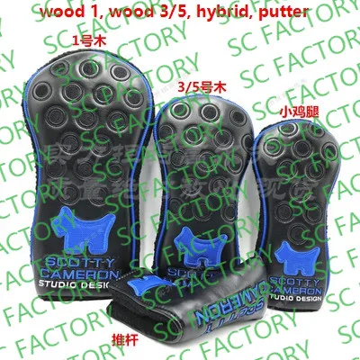 TlTLElST Новинка собачий шпаттер черный синий белый scotty wood hybrid головные уборы cameron scotty шпаттер головные Чехлы для клюшек для гольфа - Цвет: 16