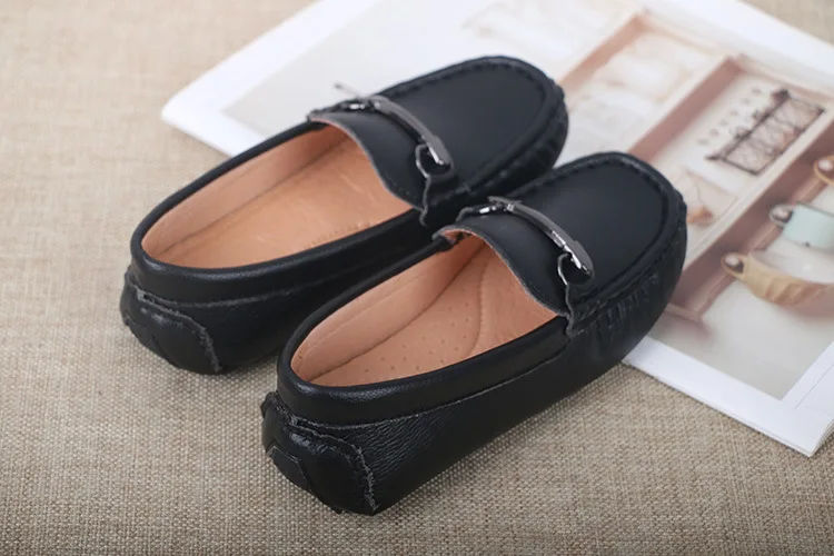 New Boys Leather Shoes Children Casual Loafers Student Black Dress Shoes Flats Kids Spring/Autumn Moccasins 019 comfortable sandals child