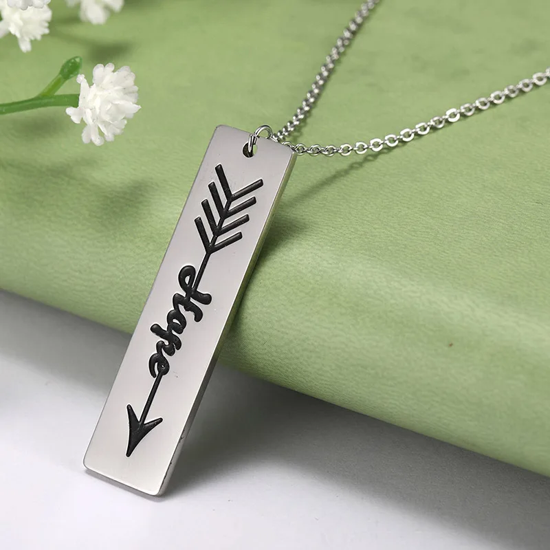 hope pendant 3 Myshape бирка с гравировкой ожерелье вера мечта жизнь Блаженный надеюсь верующий Приключения духовный Тег Кулон Ювелирные изделия - Окраска металла: hope pendant 3