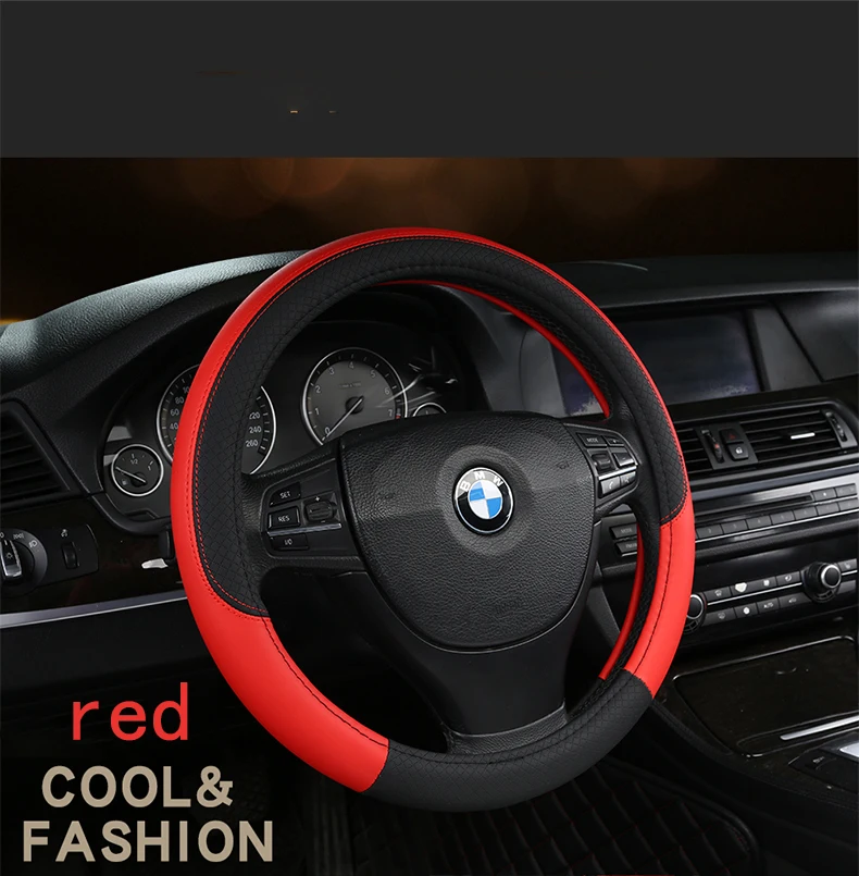 Черный кожаный чехол рулевого колеса автомобиля для Mazda 6 2009
