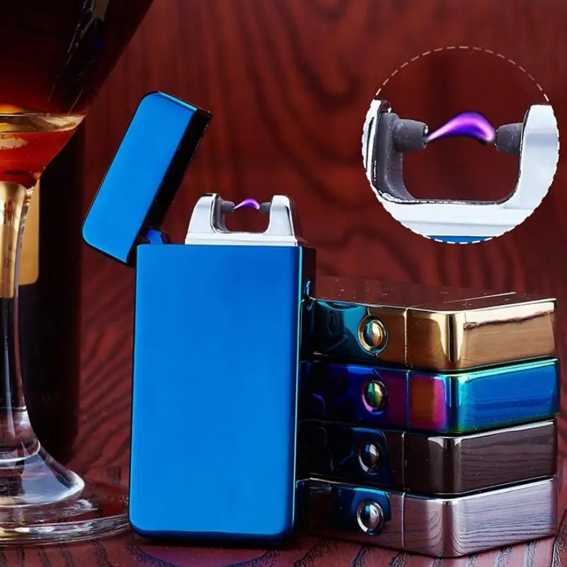

2019 HOT Windproof Lighter Electronic USB Single Arc lighter Metal Flameless Rechargeable Electronic Cigarette Lighters 5 color