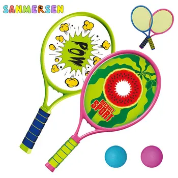 

1 Pair Children's Tennis Badminton Rackets Outdoor Sports Games Tennis Ball Set Interactive Toy for Kids Boys Girls Gifts