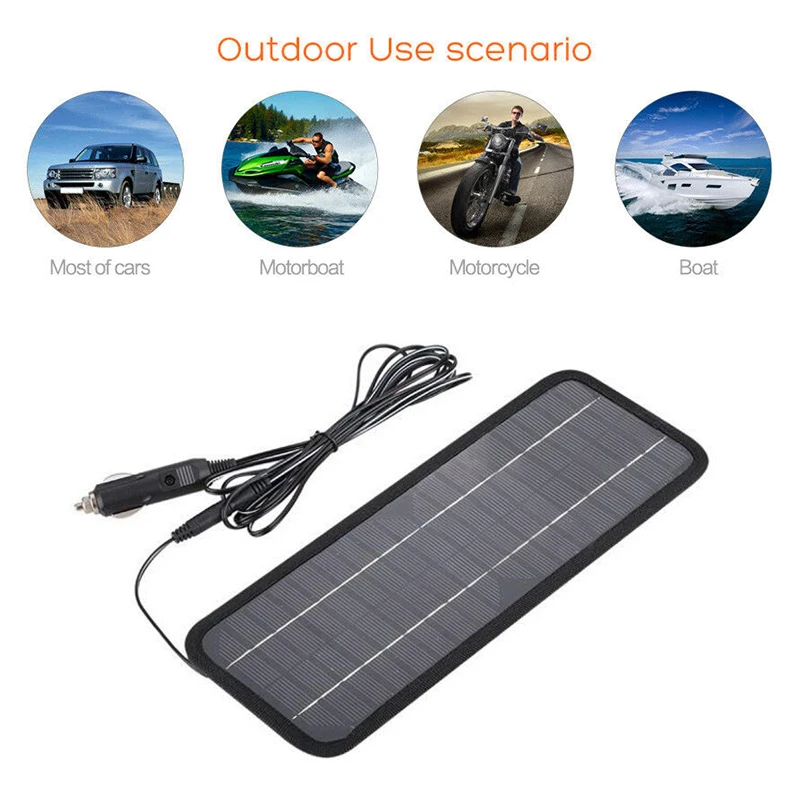 

Hot Solar Panel 12V 5W Battery Charger System Portable Maintainer Marine Boat Car LSK99