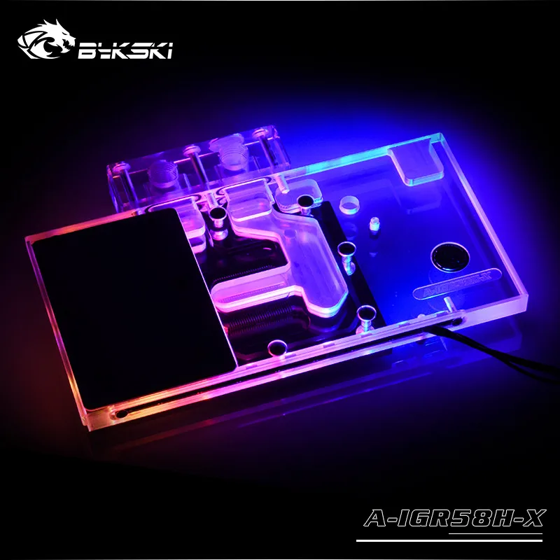 Bykski полный охват RGB/A-RGB GPU водяной блок для VGA Colorfire RX580 видеокарта A-IGR58H-X