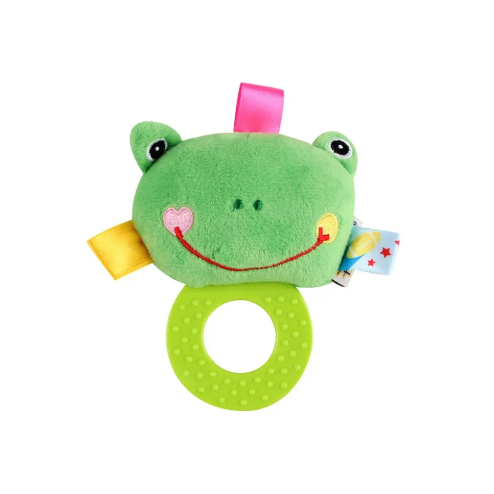frog Детские погремушки, прорезыватель, игрушка, захват шейкера и вращение, погремушка, Первые ощущения, встряхивающий колокольчик, Набор погремушек для детей 3+ месяцев - Цвет: frog