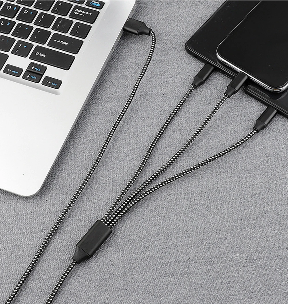 Usb-кабель для iPhone XS X 8 7 6 Max XR зарядное устройство 3 в 1 Micro USB кабель для Android USB TypeC телефонные кабели для Samsung S9