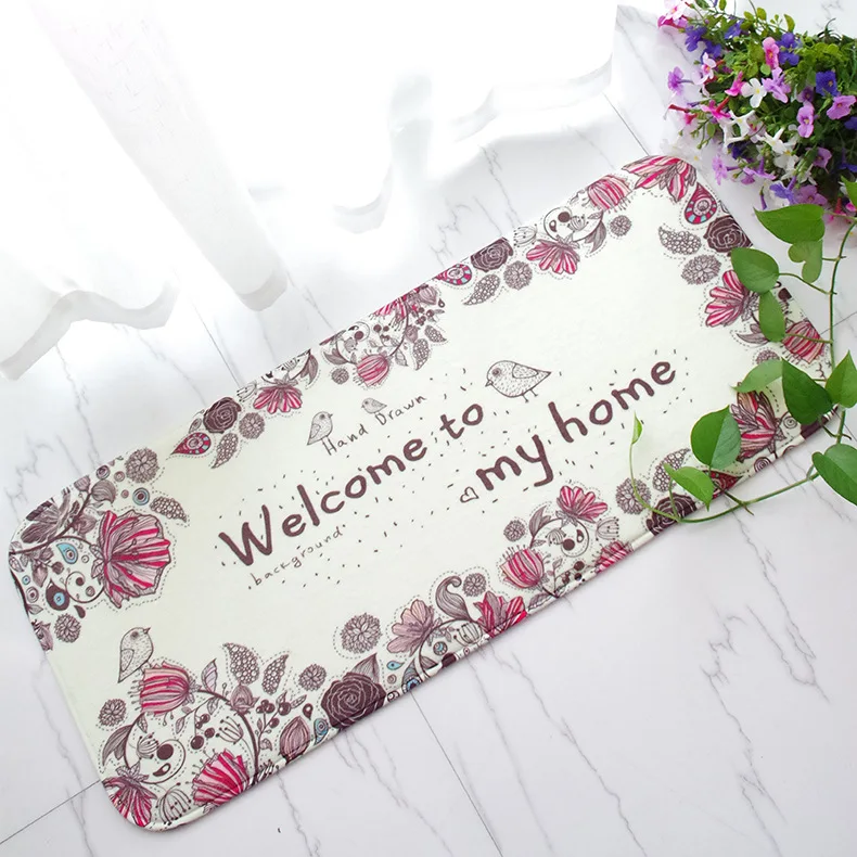 Drop Shipping Welcome To My House Door Mat Kitchen Rugs Bedroom Carpets Home Decorative Flannel Mats