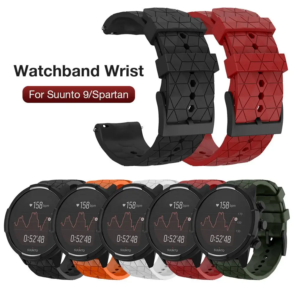 

Silicone Replacement Watchband Wrist Band Strap for Suunto 9 Baro Titanium Copper Bracelet Compatible with Suunto Spartan Baro