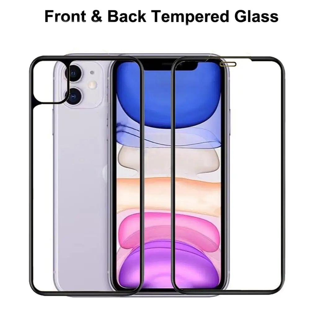 Новое 21D переднее+ заднее полностью проклеенное закаленное стекло для iPhone 11 Pro Max полное покрытие протектор для iPhone 11 pro Защитное стекло для экрана