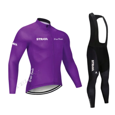 STRAVA road bike team 9D cojin de equitacion traje de primavera y otono camisa de manga larga jersey