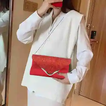 

Women's Wallet Glitter Shimmer Envelope Ladies Sequins Evening Party Prom Smart Jane Clutch Bag Handbag With Single Strap