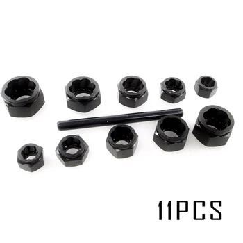 

11pcs 3/8 1/2 Bolt Remover Studs Nut Extractor Stripped Socket Wrench Tools