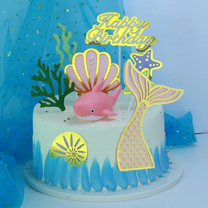 Cake Decoration Birthday Cake Shark Seagrass Mermaid Tail Plug In Shell Star Conch Cake Toppers Decoration For Kid S Birthday Cake Decorating Supplies Aliexpress Cake Decoration Birthday Cake Shark Seagrass Mermaid Tail Plug In Shell Star Conch Cake Toppers Decoration For Kid S Birthday Cake Decorating Supplies Aliexpress