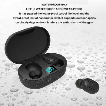 

Wireless Bluetooth 5.0 Waterproof Earphone Charging Stereo Earbud Headset With Charging For Redmi Airdots With LED Display