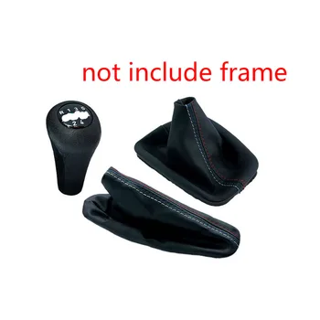 

Car Shift Gear Stick Manual Handbrake Gaiter Shift Boot Black Leather Boot 5 speed For BMW 3 Series E36 E46 e39 M3 Car Styling