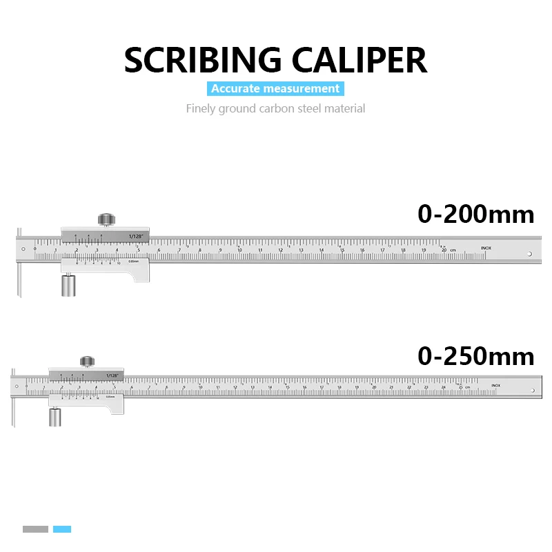 XCAN Caliper Marking Vernier Caliper 0-200mm/250mm Stainless Steel Parallel Marking Vernier Caliper Marking Gauge Measuring Tool